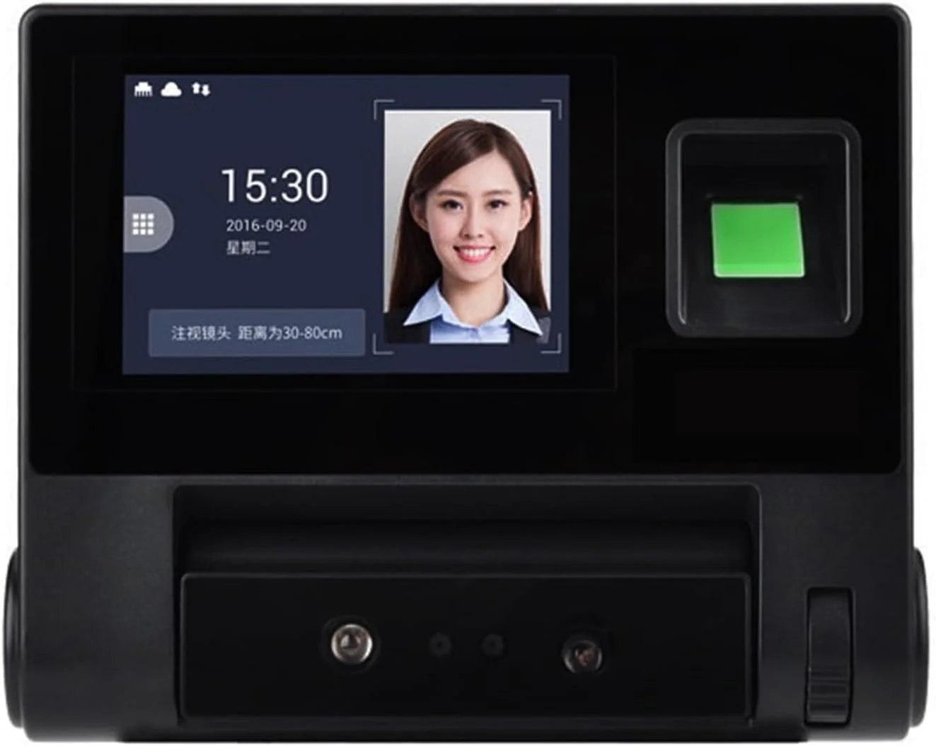 دستگاه حضور و غیاب CBWCCY مدل AF80 تشخیص چهره و اثر انگشت، دستگاه پانچ اتوماتیک ورود و خروج، کاربری آسان