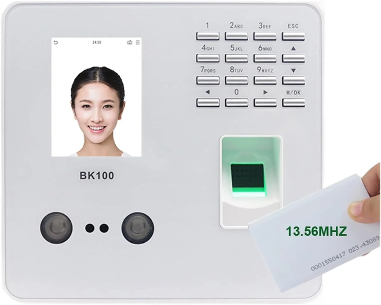 دستگاه حضور و غیاب تشخیص چهره و اثر انگشت بیومتریک PEHUB با پورت USB و TCP/IP برای کسب و کارهای کوچک (رنگ: Bk100 W Ic) دستگاه حضور و غیاب تشخیص چهره و اثر انگشت بیومتریک PEHUB با پورت USB و TCP/IP برای کسب و کارهای کوچک (رنگ: Bk100 W Ic)