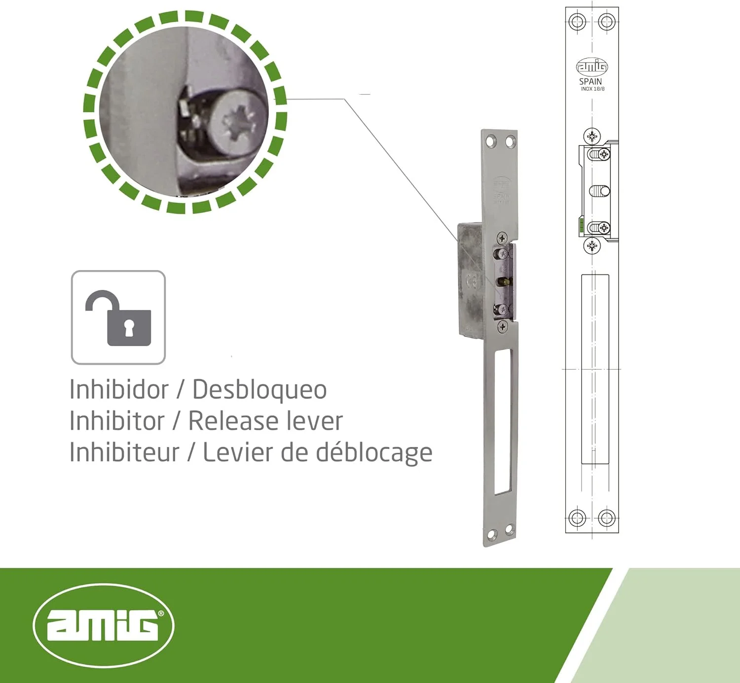 قفل برقی درب آمیگ - مدل 20 | 250 x 25 x 3 میلی متر | آمپراژ: 1.1 آمپر | شامل سیم پیچ 8-12 ولت AC | قفل برای پورتال ها، فروشگاه ها یا دفاتر قفل برقی درب آمیگ - مدل 20 | 250 x 25 x 3 میلی متر | آمپراژ: 1.1 آمپر | شامل سیم پیچ 8-12 ولت AC | قفل برای پورتال ها، فروشگاه ها یا دفاتر