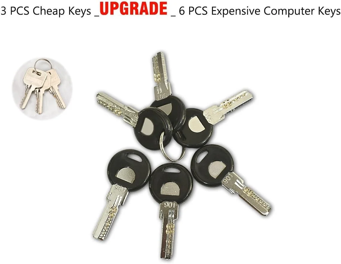 قفل درب الکترونیکی استیل AMOCAM [نسخه ارتقا یافته]، 6 عدد کلید کامپیوتری، DC 12V، مناسب برای درب های چوبی، شیشه ای، فلزی و ضد حریق، قابل استفاده برای تلفن تصویری، زنگ درب و سیستم کنترل دسترسی