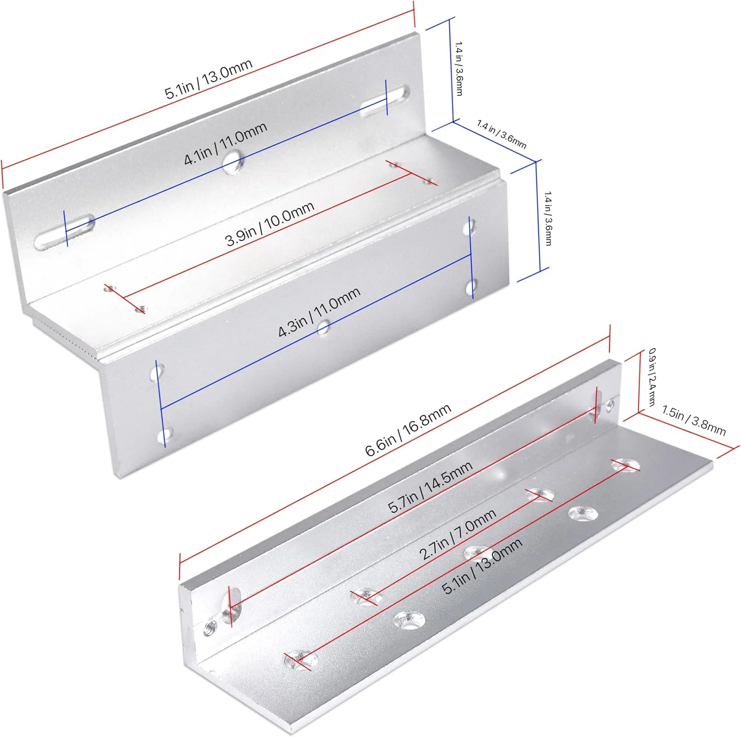 براکت Z و L آموکام برای قفل مغناطیسی الکتریکی با نیروی نگهداری 180 کیلوگرم، براکت قفل الکترومغناطیسی منطبق برای درب های داخلی، براکت آلیاژ آلومینیوم براکت Z و L آموکام برای قفل مغناطیسی الکتریکی با نیروی نگهداری 180 کیلوگرم، براکت قفل الکترومغناطیسی منطبق برای درب های داخلی، براکت آلیاژ آلومینیوم