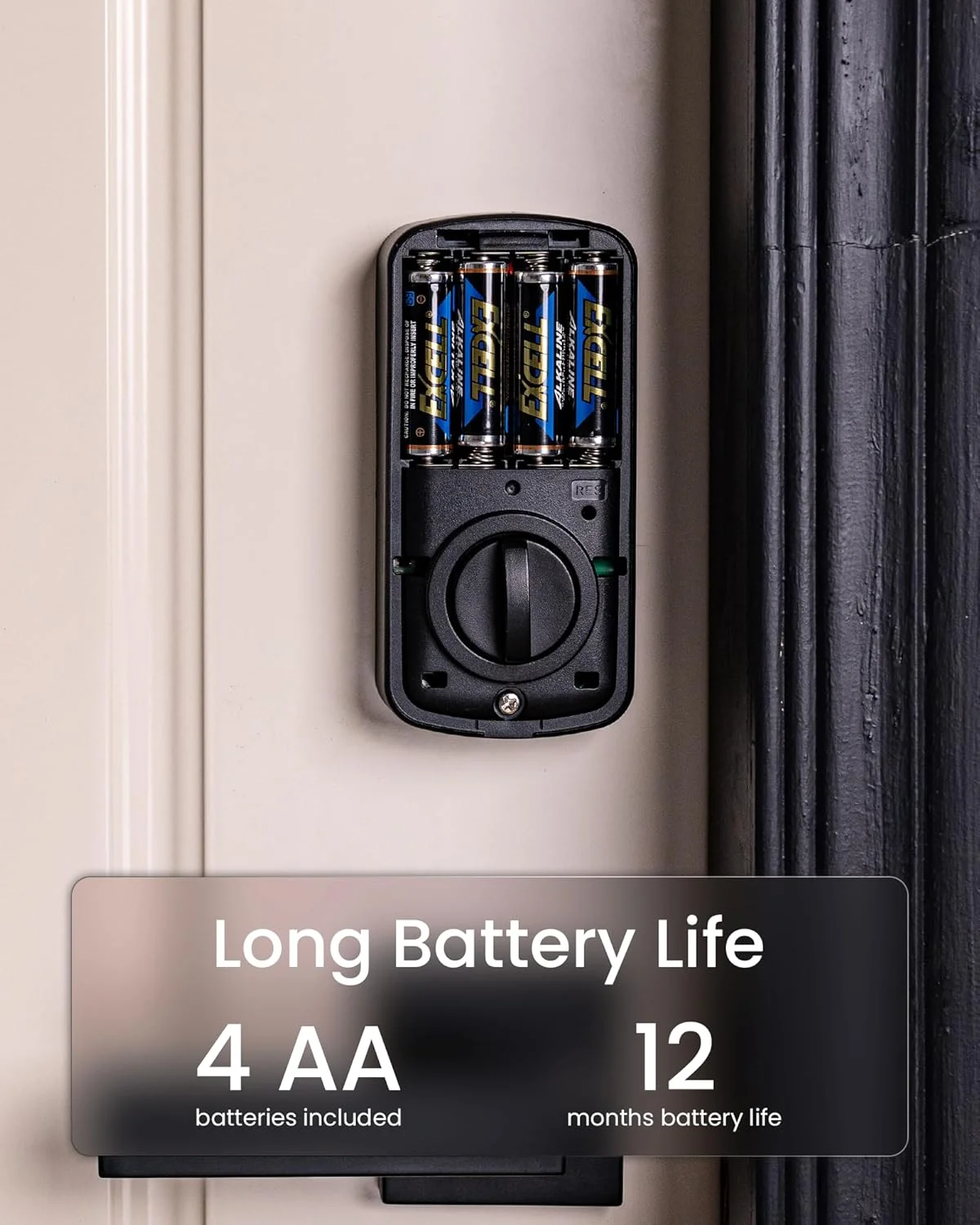 قفل درب اثر انگشتی صفحه کلید DESLOC A100F، قفل درب بدون کلید، قفل هوشمند برای درب ورودی، نصب آسان، درگاه برق اضطراری، 12 ماه عمر باتری، ضد آب IP54، 5 کلید