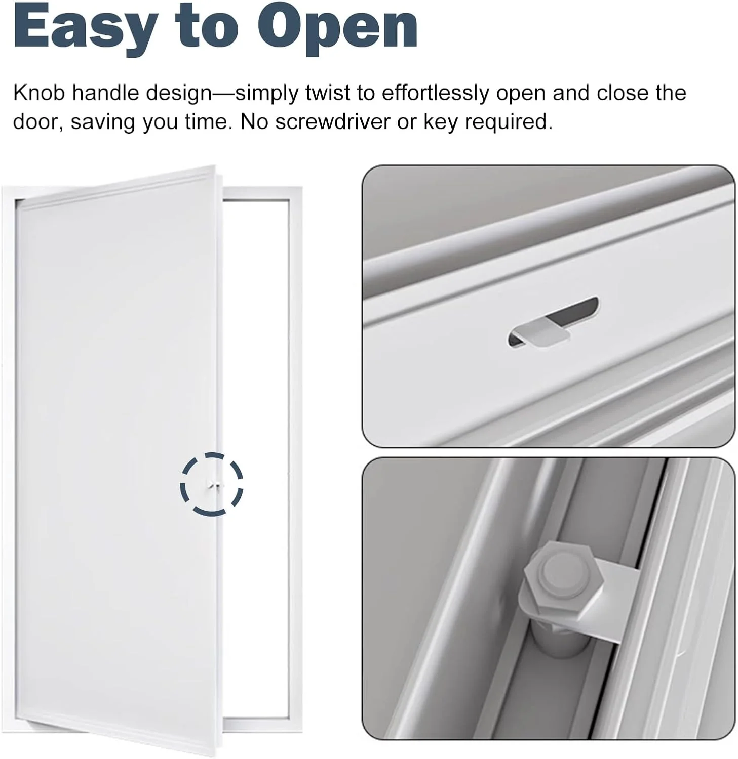 درب بازرسی دریچه بازدید صفحه دیواری، پنل دسترسی ضد آب با دستگیره، درب دسترسی آلومینیومی قفل دار برای سوراخ، پنل های دسترسی لوله کشی داخلی (40x80 سانتی متر)