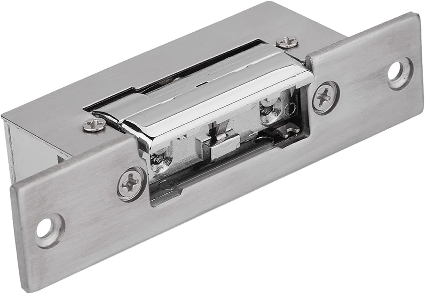 قفل زبانه برقی ASHATA، توکار، حالت باز کردن دوگانه، نوع باریک قابل تنظیم، مناسب برای درب های استیل/چوبی/ضد حریق