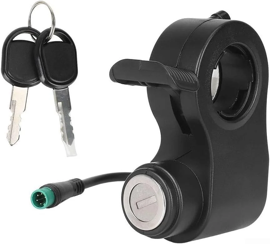 قفل برقی 5 پین اسکوتر برای قطعات جایگزین قفل استارت مناسب برای اسکوتر برقی کوکورین مدل G2 Pro و G2 Max، قفل درب برقی اسکوتر به همراه کلید