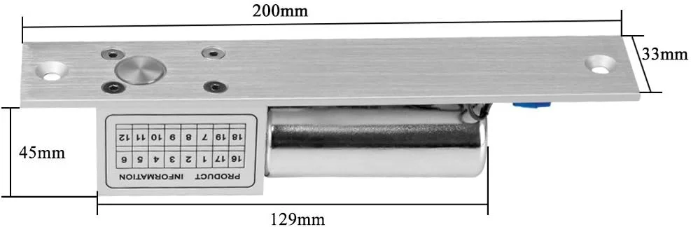 قفل برقی هوشمند خانگی LIBO، 2 سیم، DC 12V، قفل الکترونیکی ایمن با دمای معمولی برای سیستم کنترل دسترسی درب های شیشه ای، چوبی و آهنی قفل برقی هوشمند خانگی LIBO، 2 سیم، DC 12V، قفل الکترونیکی ایمن با دمای معمولی برای سیستم کنترل دسترسی درب های شیشه ای، چوبی و آهنی