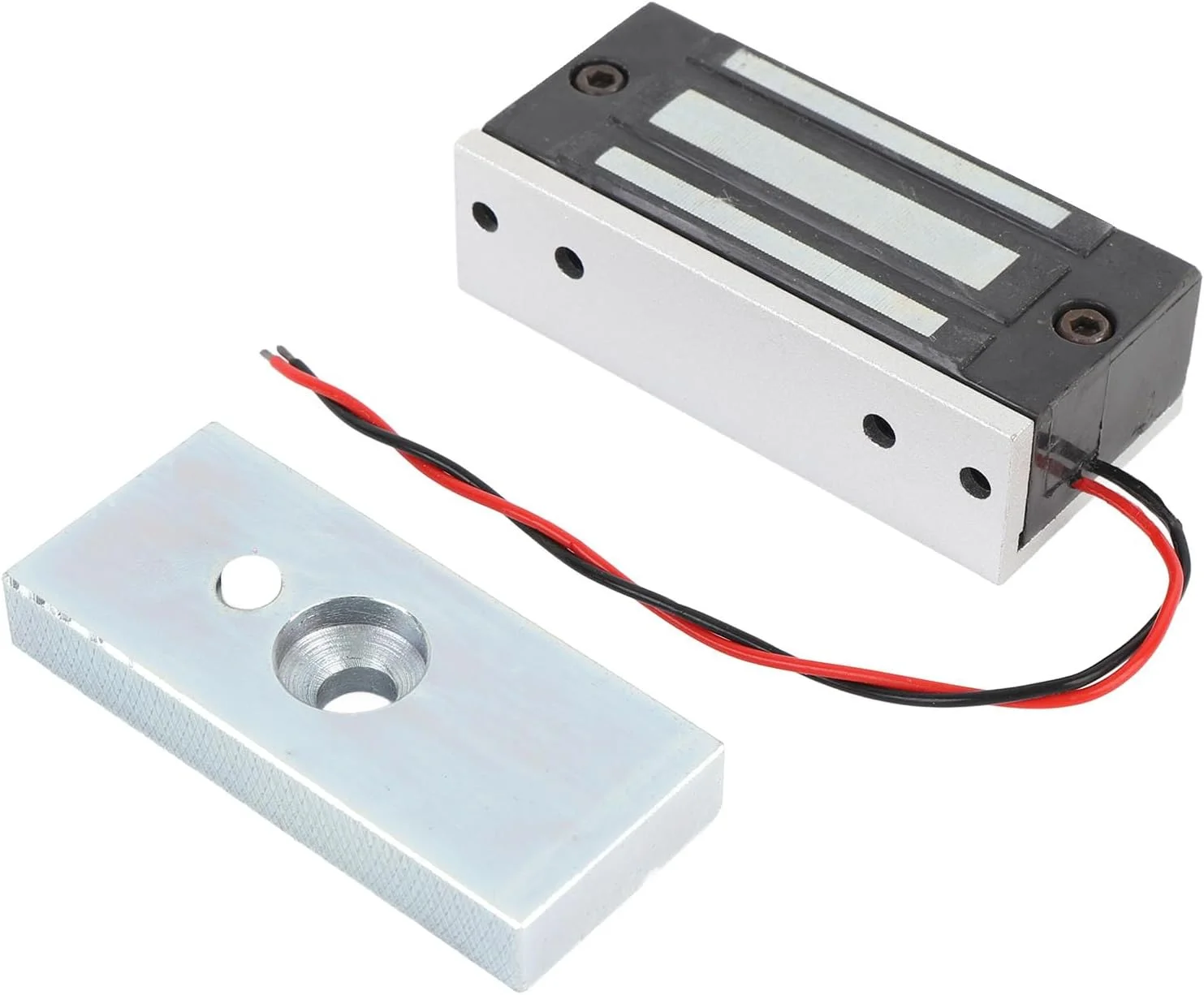 قفل الکترومغناطیسی درب، نیروی نگهداری 60 کیلوگرم (130 پوند) برای سیستم کنترل دسترسی درب، قفل الکترومغناطیسی 12 ولت 24 ولت، حالت NC، درب تکی