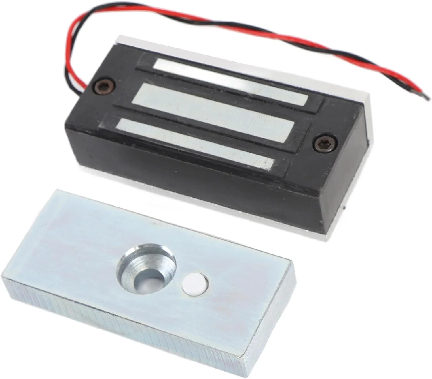 قفل الکترومغناطیسی درب، نیروی نگهداری 60 کیلوگرم (130 پوند) برای سیستم کنترل دسترسی درب، قفل الکترومغناطیسی 12 ولت 24 ولت، حالت NC، درب تکی