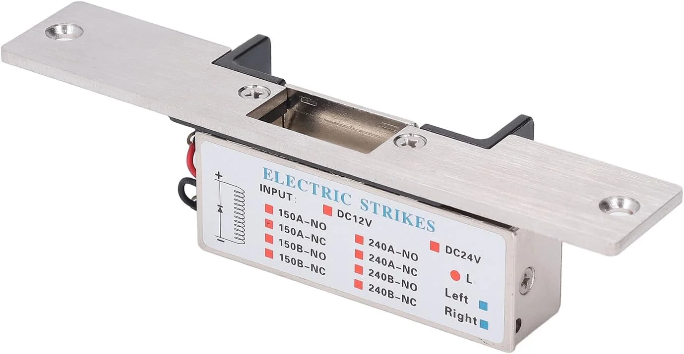 زبانه برقی درب، قفل زبانه برقی استیل ضد زنگ 12 ولت PVC حالت NC Fail Secure، قفل برقی درب | زبانه درب برای سیستم کنترل دسترسی قفل استوانه ای