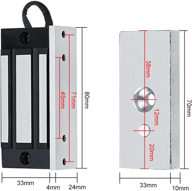 قفل الکترومغناطیسی 60 کیلوگرمی برای سیستم امنیتی الکترونیکی کنترل دسترسی درب DC12V ایمن و کوچک قفل الکترومغناطیسی 60 کیلوگرمی برای سیستم امنیتی الکترونیکی کنترل دسترسی درب DC12V ایمن و کوچک