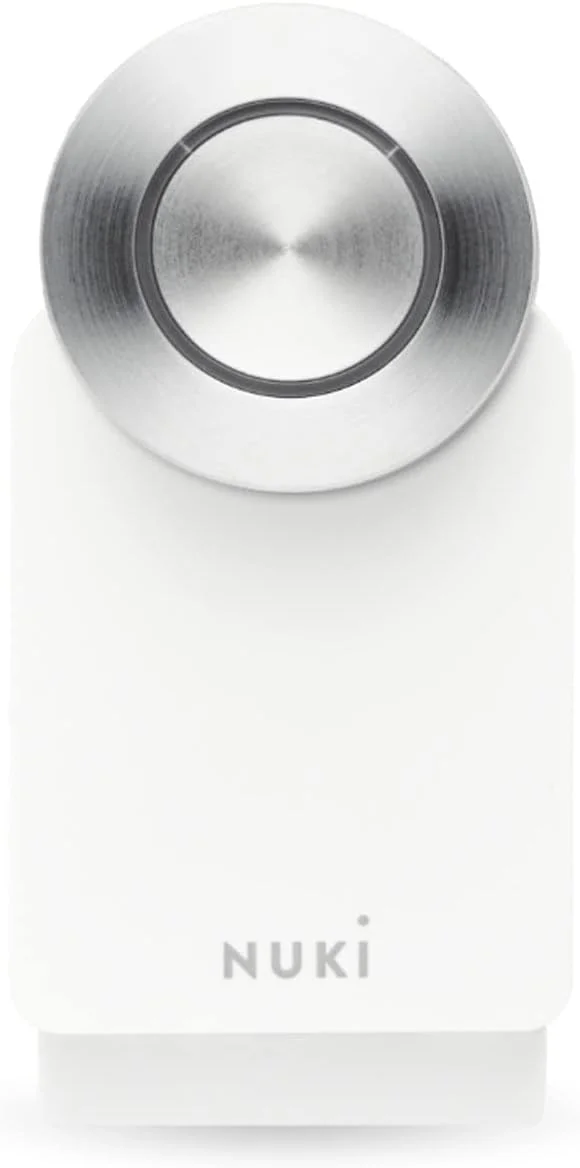 قفل هوشمند نوکی پرو (نسل سوم)، قفل درب هوشمند با دسترسی از راه دور از طریق Wi-Fi، قفل درب الکترونیکی تلفن هوشمند شما را به یک کلید تبدیل می کند، به همراه پاور پک، سفید قفل هوشمند نوکی پرو (نسل سوم)، قفل درب هوشمند با دسترسی از راه دور از طریق Wi-Fi، قفل درب الکترونیکی تلفن هوشمند شما را به یک کلید تبدیل می کند، به همراه پاور پک، سفید