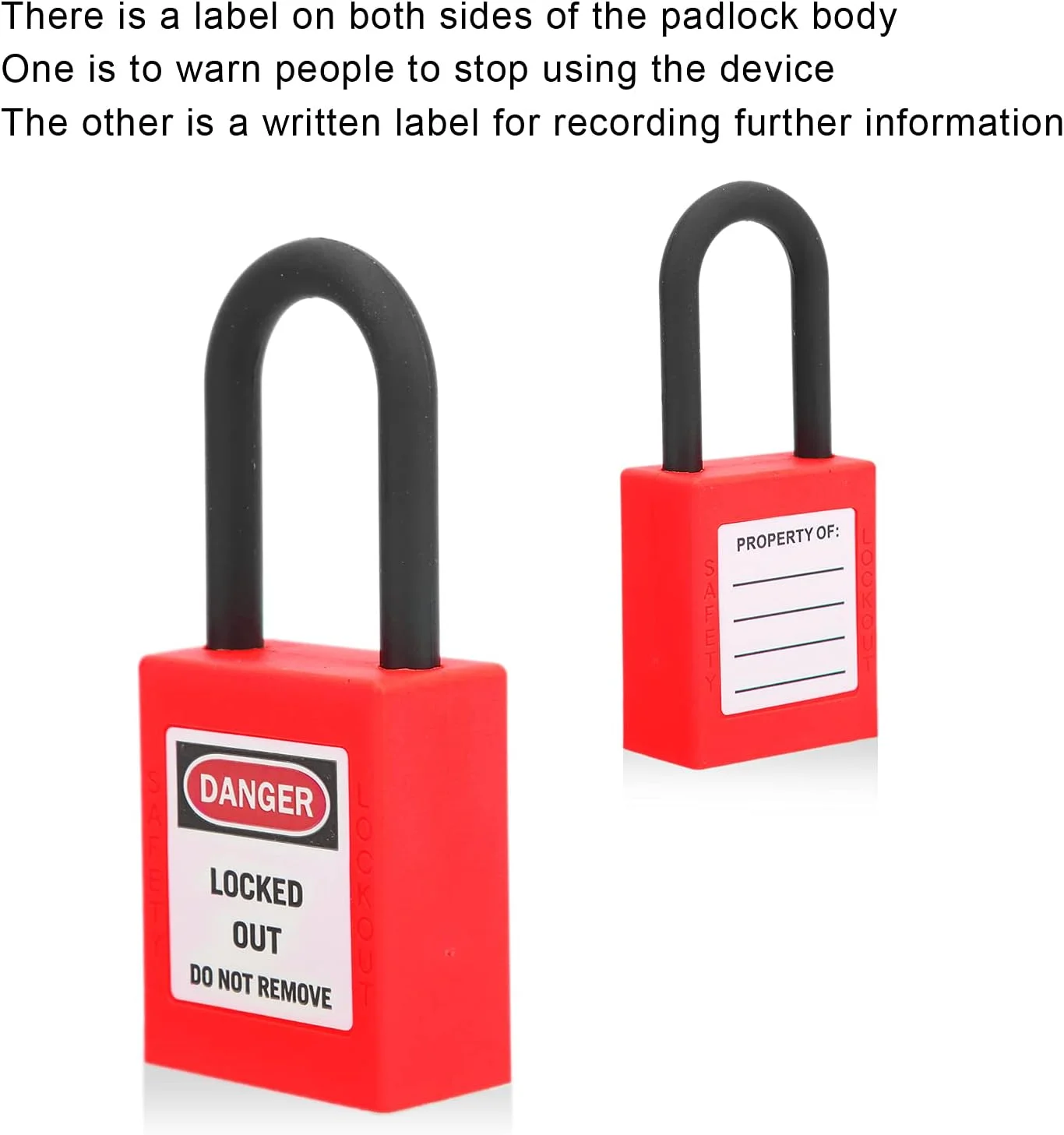 قفل های عایق قابل حمل جمع و جور ۳۸ میلی متری قرمز، قفل های ایمنی برای کیت های قفل برقی (قرمز) قفل های عایق قابل حمل جمع و جور ۳۸ میلی متری قرمز، قفل های ایمنی برای کیت های قفل برقی (قرمز)