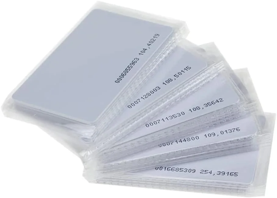 200 عدد کارت کنترل دسترسی RFID 125 کیلوهرتز EM4100 ID برای سیستم قفل برقی درب