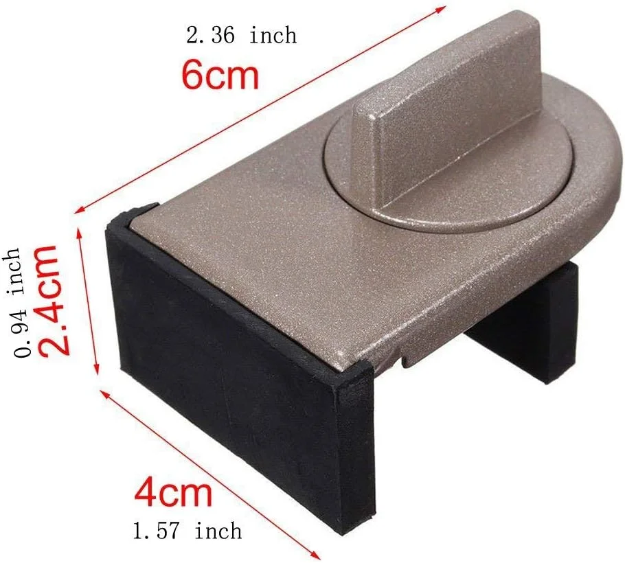 قفل ایمنی قابل تنظیم درب و پنجره Lizipai، قفل کشویی درب و پنجره، قفل کابینت، بندهای ایمنی، قفل ضد سرقت برای کودکان (قهوه ای) 2 عددی