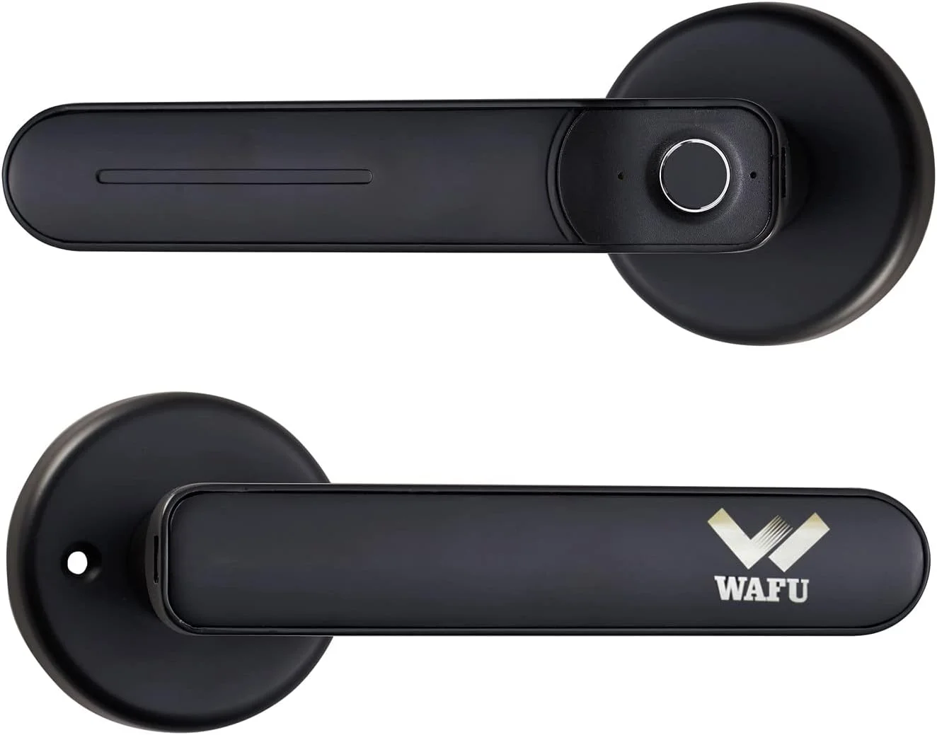 قفل درب امنیتی، قفل درب الکتریکی اثر انگشتی هوشمند با کلید مکانیکی حسگر اتوماتیک قفل امنیتی بی سیم آلیاژ روی مناسب برای دستگیره چپ و راست برای آپارتمان اداری منزل