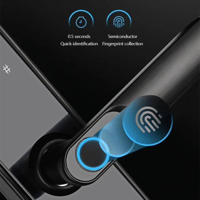 قفل هوشمند درب Seocsing 5 در 1 بدون کلید با اثر انگشت، قفل بلوتوثی درب با صفحه کلید و دستگیره، قفل الکترونیکی اثر انگشتی با کنترل برنامه TT Lock برای خانه، دفتر و آپارتمان قفل هوشمند درب Seocsing 5 در 1 بدون کلید با اثر انگشت، قفل بلوتوثی درب با صفحه کلید و دستگیره، قفل الکترونیکی اثر انگشتی با کنترل برنامه TT Lock برای خانه، دفتر و آپارتمان