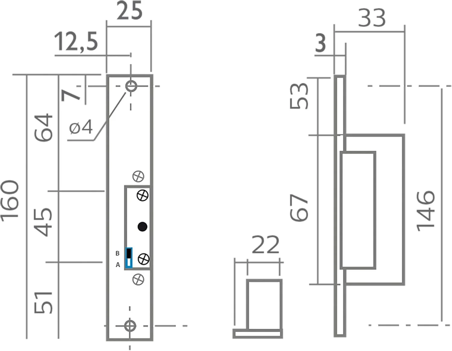 زبانه برقی توکار Extel WECA 90201.4 با مصرف پایین و حافظه پالس زبانه برقی توکار Extel WECA 90201.4 با مصرف پایین و حافظه پالس