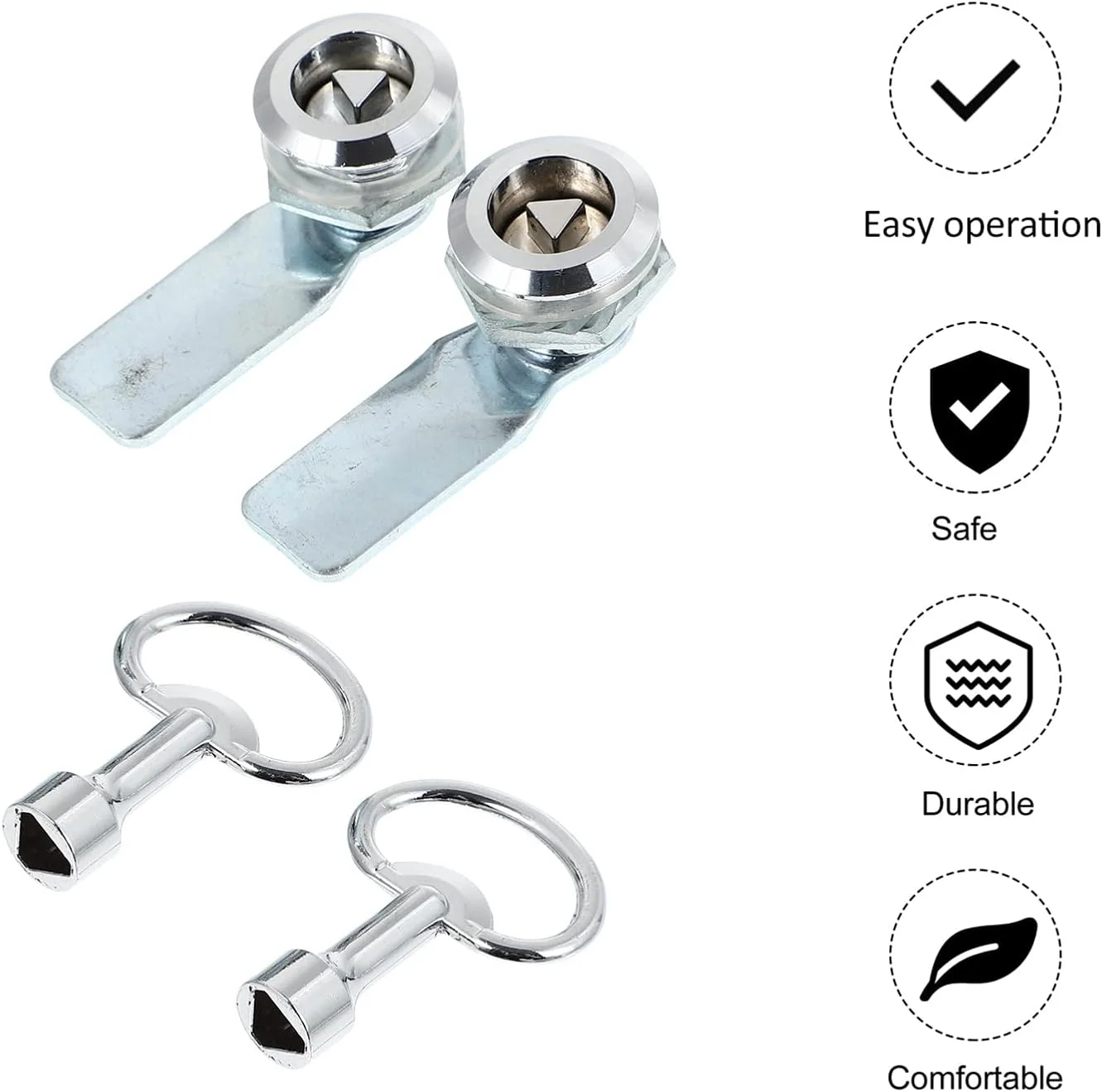 یارنو، 2 ست قفل کابینت، مجموعه کلید کاربردی، آچار قفل مثلثی جعبه توزیع برای پنل