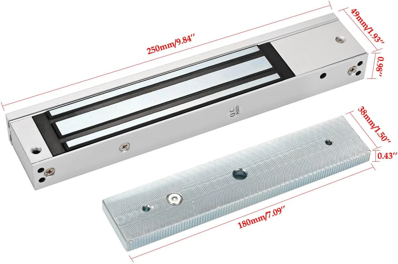 قفل درب مغناطیسی برقی YUHANUS با براکت Z و L، ضد آب مناسب فضای باز، نیروی نگهداری 280 کیلوگرم، قفل الکترومغناطیسی 12 ولت DC، حالت NC ایمن در برابر خرابی برای سیستم کنترل دسترسی قفل درب مغناطیسی برقی YUHANUS با براکت Z و L، ضد آب مناسب فضای باز، نیروی نگهداری 280 کیلوگرم، قفل الکترومغناطیسی 12 ولت DC، حالت NC ایمن در برابر خرابی برای سیستم کنترل دسترسی