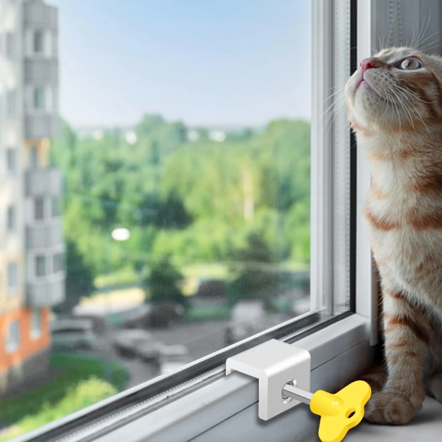 قفل پنجره کشویی خزنه با کلید، 8 ست قفل درب کشویی آلومینیومی برای درب کشویی عمودی و افقی، نصب آسان میله های ایمنی پنجره، قفل های ایمنی قابل تنظیم برای پاسیو اتاق خواب