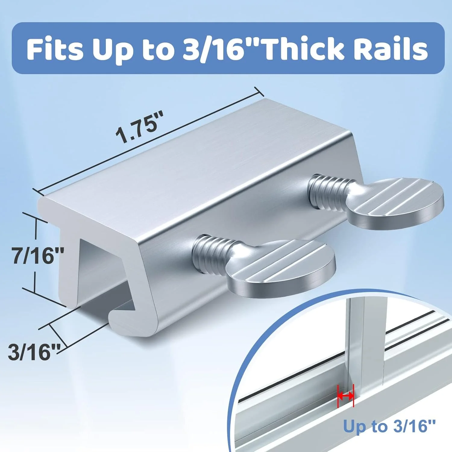 قفل پنجره های کشویی برای امنیت، محافظت از کودک، قفل قابل تنظیم شیشه ای، قفل مسیر پنجره های کشویی عمودی افقی، قفل پنجره وینیل برای اتاق خواب پاسیو تهویه مطبوع، 4 عدد