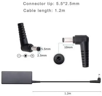 شارژر جایگزین لپ تاپ برای کامپیوتر نوت بوک A*SUS MSI، سیم برق، آداپتور AC مدل x550c EEE x555l، کانکتور: 【5.5 x 2.5mm】 شارژر جایگزین لپ تاپ برای کامپیوتر نوت بوک A*SUS MSI، سیم برق، آداپتور AC مدل x550c EEE x555l، کانکتور: 【5.5 x 2.5mm】