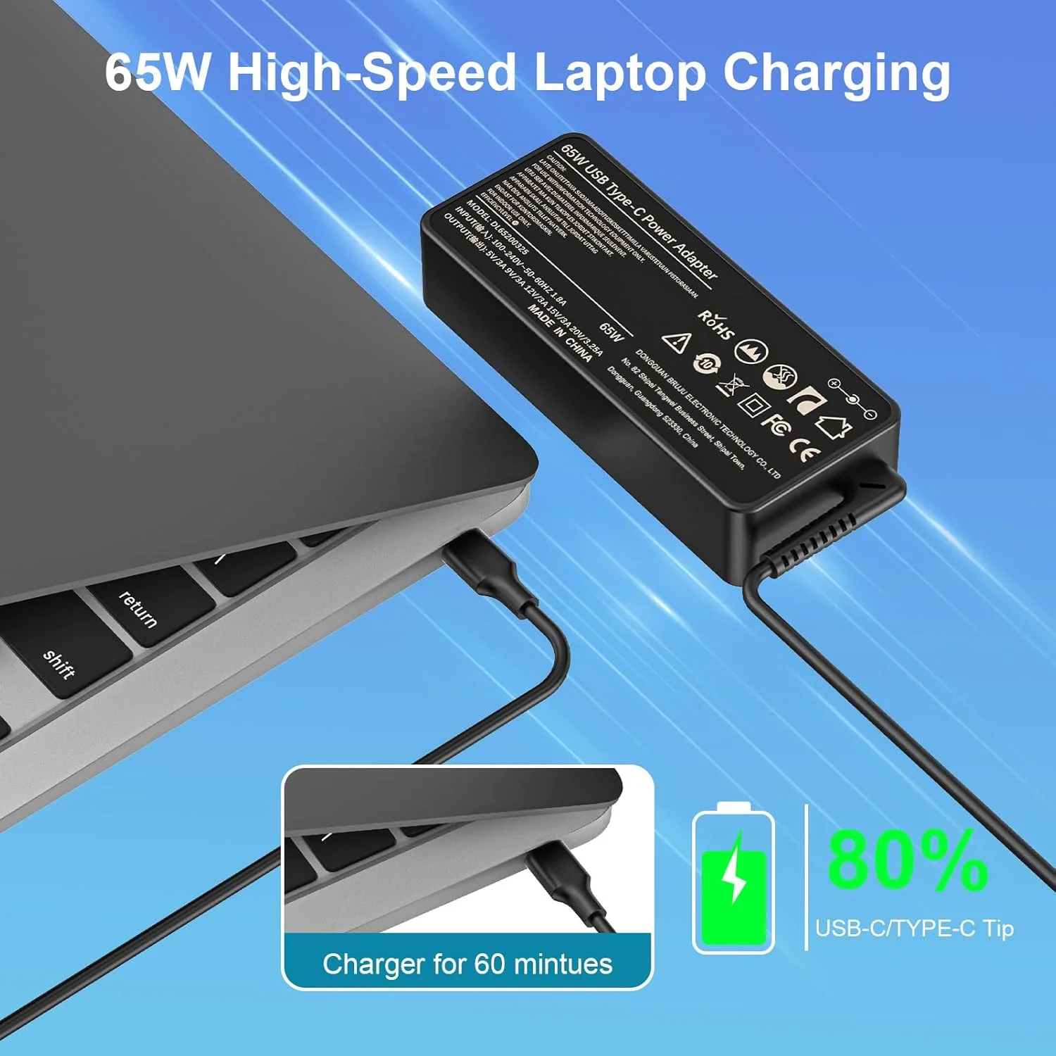 شارژر لپ تاپ 65 واتی USB C سازگار با جدیدترین لپ تاپ های لنوو ThinkPad Ideapad Legion Go، HP، Dell، ASUS، Acer، Samsung Galaxy، Huawei، MSI و سایر کروم بوک های Type C آداپتور برق جهانی شارژر لپ تاپ 65 واتی USB C سازگار با جدیدترین لپ تاپ های لنوو ThinkPad Ideapad Legion Go، HP، Dell، ASUS، Acer، Samsung Galaxy، Huawei، MSI و سایر کروم بوک های Type C آداپتور برق جهانی