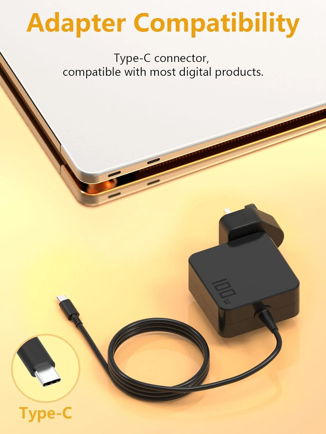 شارژر لپتاپ 100 واتی USB C یونیورسال و کاربردی سازگار با مک بوک پرو، ایر، اچ پی، لنوو، ایسوس، استیم دک، ایسر، سامسونگ، ROG Ally و تمام دستگاههای سازگار با پورت USB-C و Type-C 90W شارژر لپتاپ 100 واتی USB C یونیورسال و کاربردی سازگار با مک بوک پرو، ایر، اچ پی، لنوو، ایسوس، استیم دک، ایسر، سامسونگ، ROG Ally و تمام دستگاههای سازگار با پورت USB-C و Type-C 90W