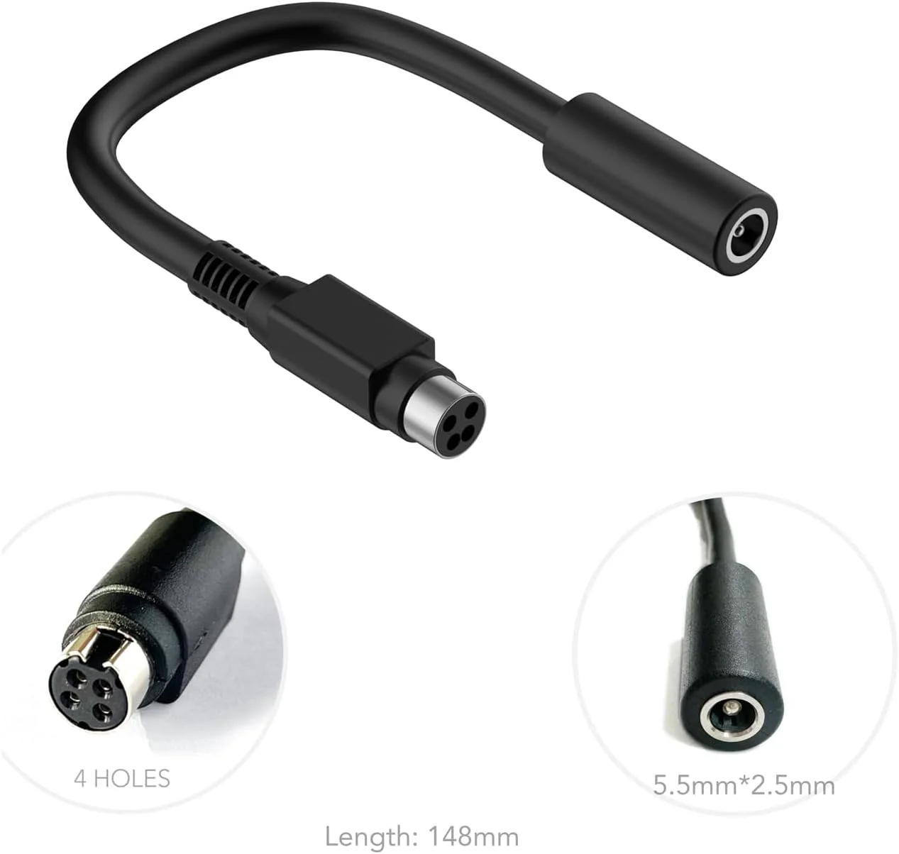 کیت اتصال آداپتور برق 330 واتی DC اسلیم کیو برای لپ تاپ های MSI و 𝗖𝗹𝗲𝘃𝗼، شامل کانکتور USB و کانکتور DC چهار سوراخه