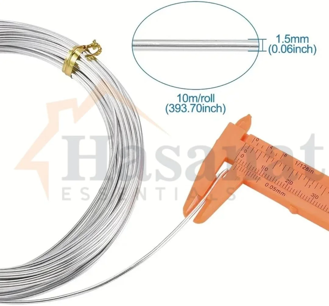 سیم نقره ای صنایع دستی حسنات اسنشیالز برای لوازم جانبی - انعطاف پذیر، مقاوم در برابر تیرگی، شکل دهی آسان