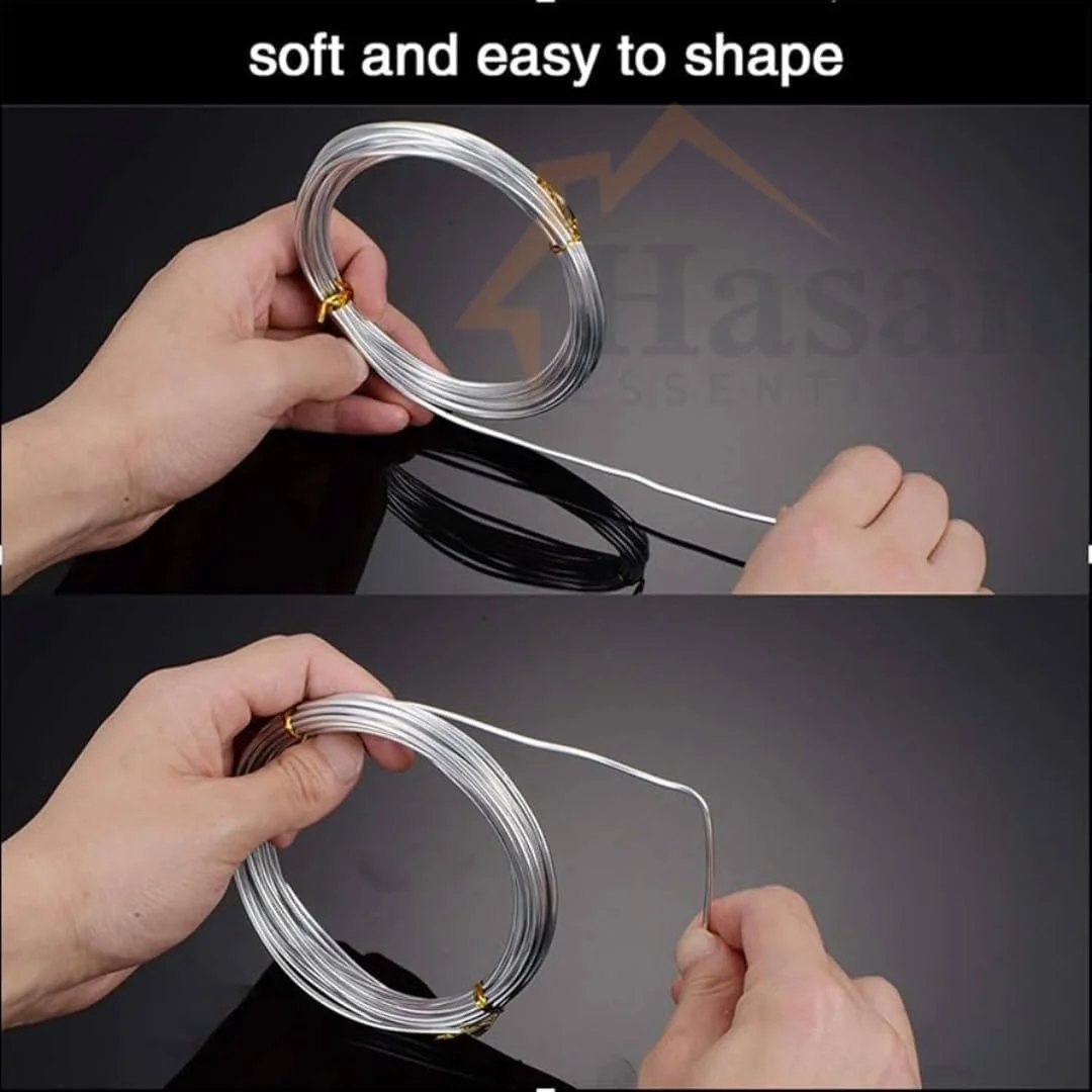 سیم نقره ای صنایع دستی حسنات اسنشیالز برای لوازم جانبی - انعطاف پذیر، مقاوم در برابر تیرگی، شکل دهی آسان