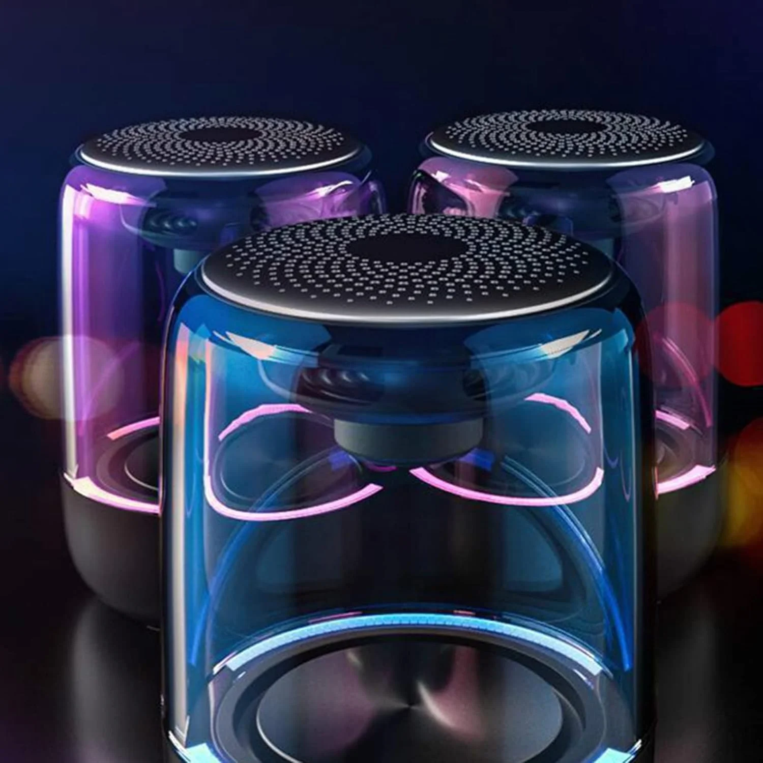 اسپیکر بلوتوثی کوچک ZURBAA، کیت اسپیکر بی سیم قابل حمل، نور LED، کاهش نویز هوشمند، میکروفون هندزفری مناسب فضای باز اسپیکر بلوتوثی کوچک ZURBAA، کیت اسپیکر بی سیم قابل حمل، نور LED، کاهش نویز هوشمند، میکروفون هندزفری مناسب فضای باز