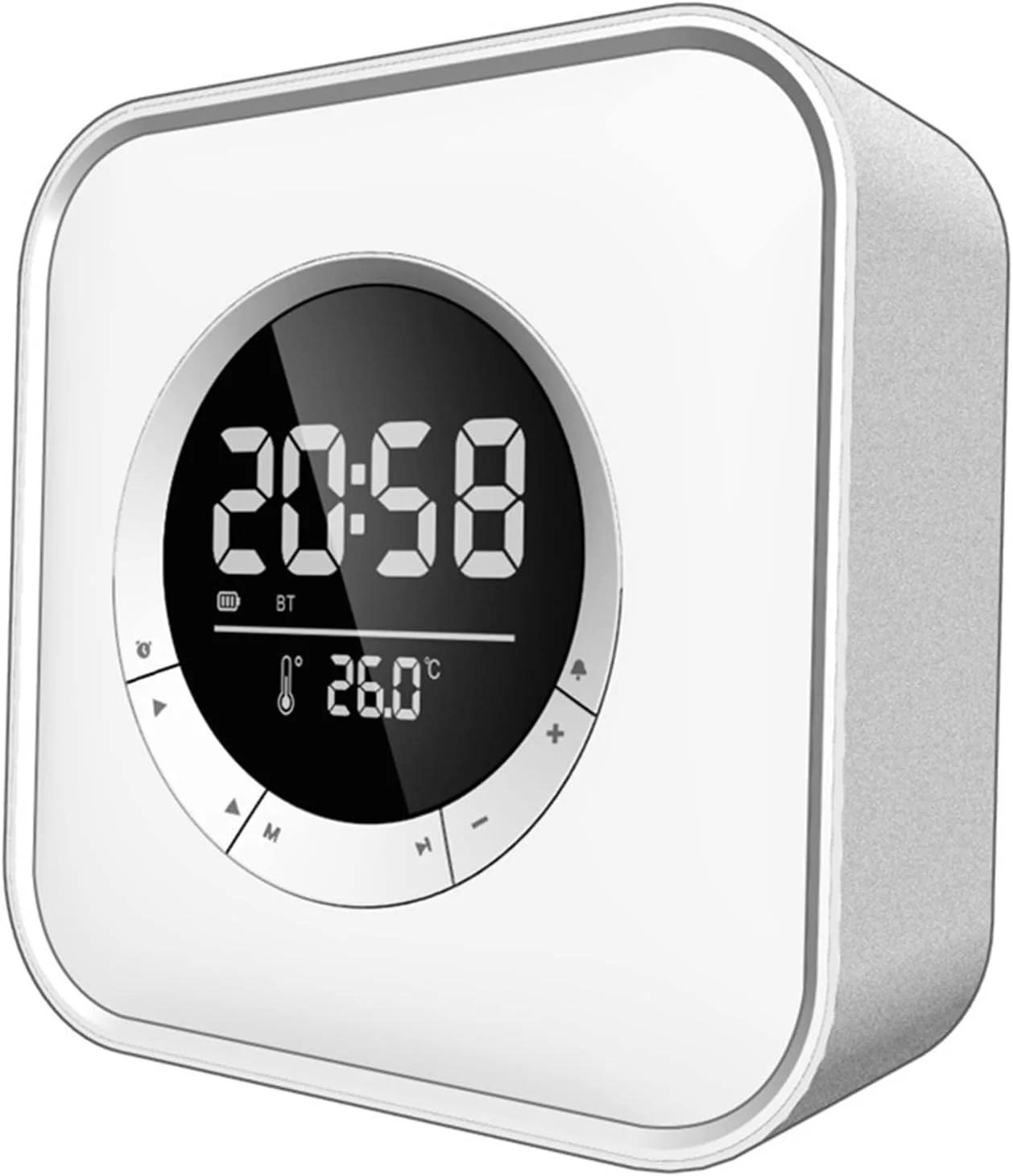 اسپیکر بیسیم دستگاه صدا با نور قابل تنظیم و نمایشگر دمای دیجیتال، قابل شارژ اسپیکر بیسیم دستگاه صدا با نور قابل تنظیم و نمایشگر دمای دیجیتال، قابل شارژ