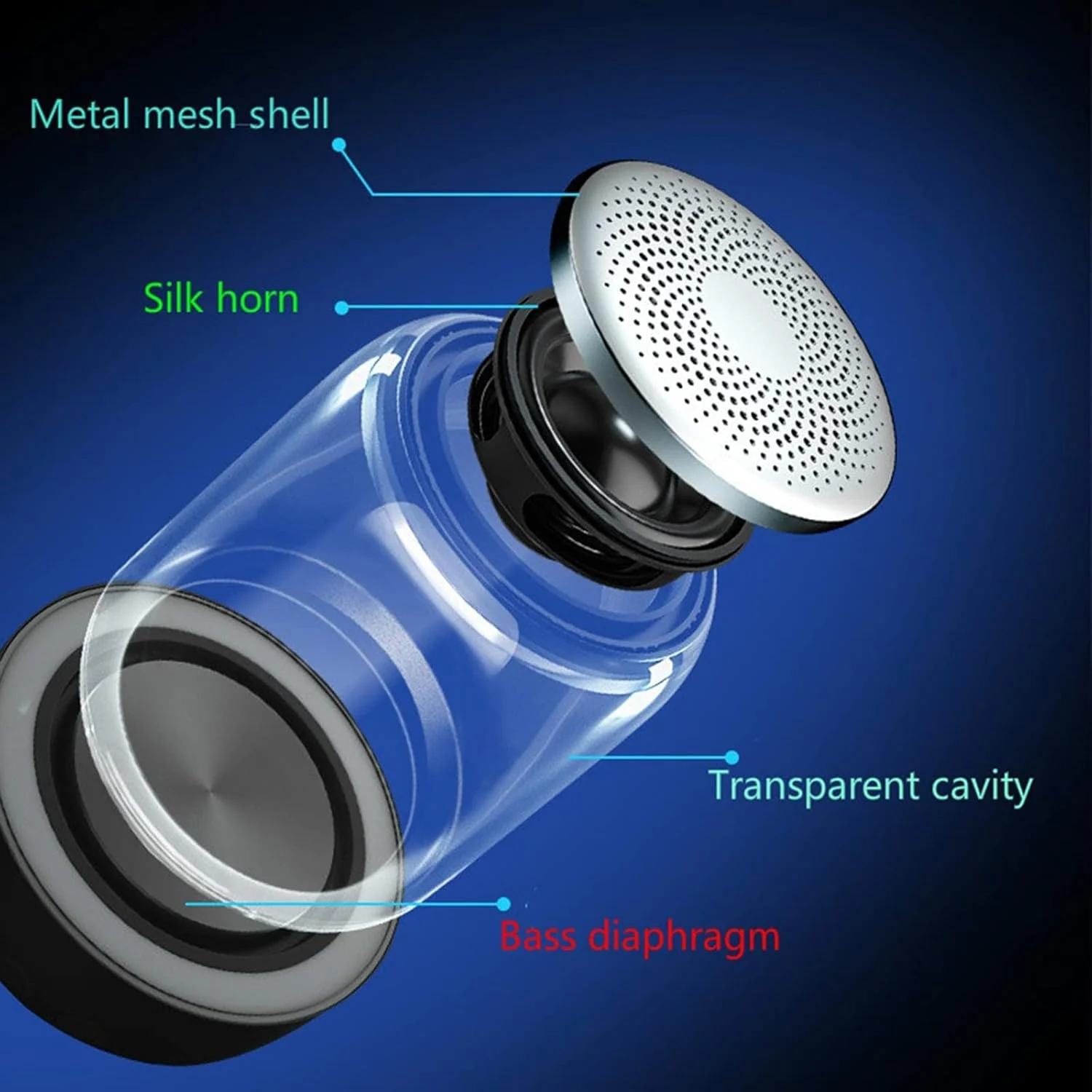 اسپیکر بلوتوثی کوچک ZURBAA، کیت اسپیکر بی سیم قابل حمل، نور LED، کاهش نویز هوشمند، میکروفون هندزفری مناسب فضای باز اسپیکر بلوتوثی کوچک ZURBAA، کیت اسپیکر بی سیم قابل حمل، نور LED، کاهش نویز هوشمند، میکروفون هندزفری مناسب فضای باز