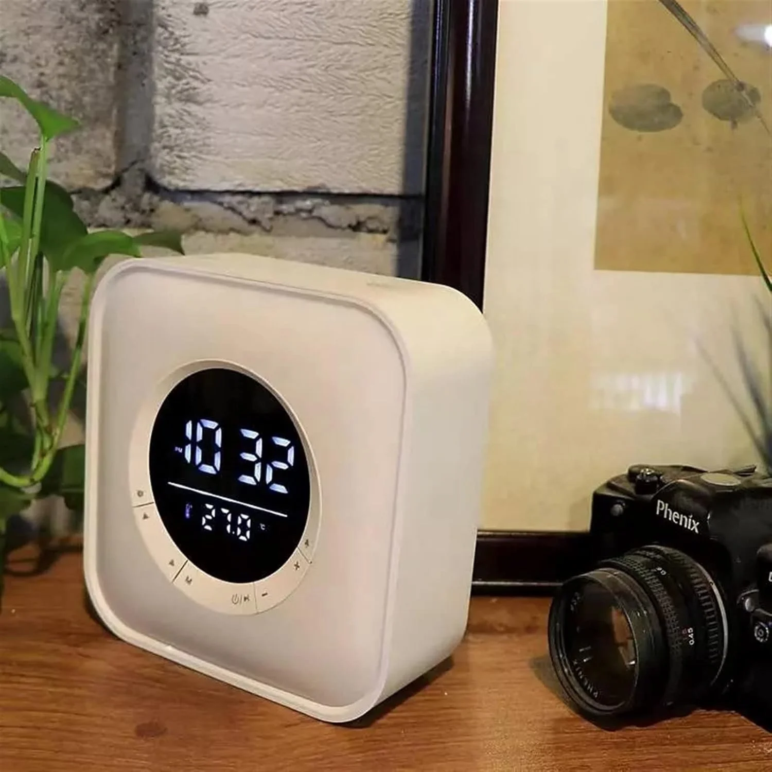 اسپیکر بیسیم دستگاه صدا با نور قابل تنظیم و نمایشگر دمای دیجیتال، قابل شارژ اسپیکر بیسیم دستگاه صدا با نور قابل تنظیم و نمایشگر دمای دیجیتال، قابل شارژ