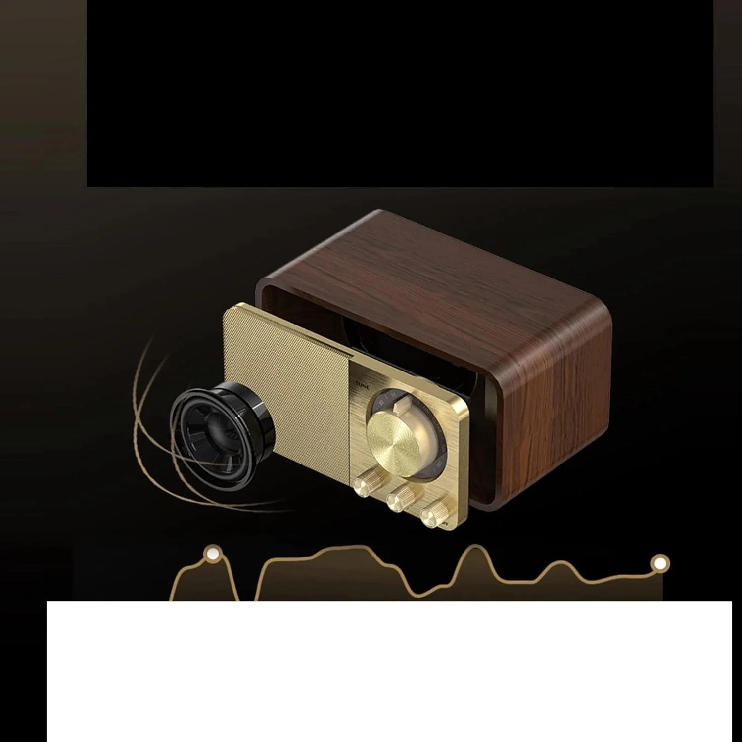 اسپیکر چوبی بلوتوثی سازگار با دستگاه های مختلف، جعبه صدای رترو استریو فراگیر سوپر ساب ووفر کامپیوتر