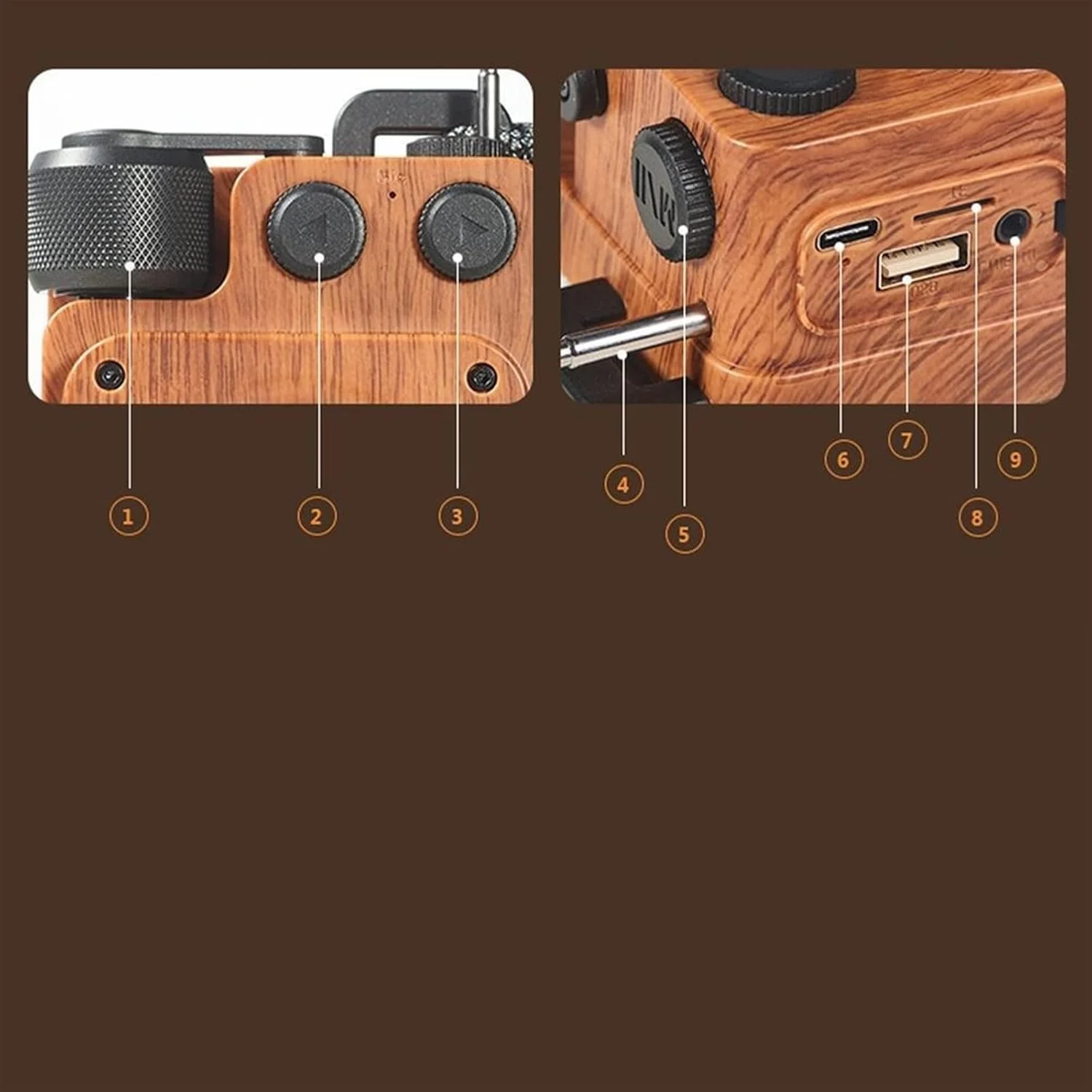 اسپیکر بلوتوثی قابل حمل کوچک با طراحی رترو و قابلیت اتصال بی سیم اسپیکر بلوتوثی قابل حمل کوچک با طراحی رترو و قابلیت اتصال بی سیم