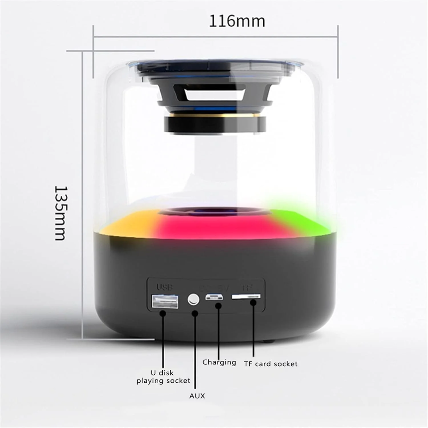 اسپیکر بلوتوثی ZURBAA با اتصال بیسیم، چراغهای اتمسفر، فن و ضدآب، قابل حمل و با عمر طولانی. اسپیکر بلوتوثی ZURBAA با اتصال بیسیم، چراغهای اتمسفر، فن و ضدآب، قابل حمل و با عمر طولانی.