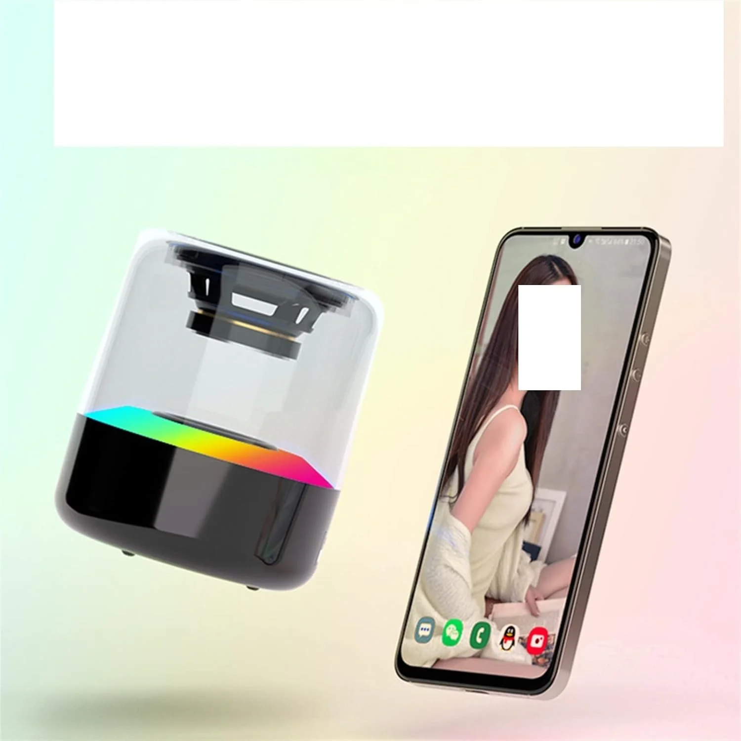 اسپیکر بلوتوثی ZURBAA با اتصال بیسیم، چراغهای اتمسفر، فن و ضدآب، قابل حمل و با عمر طولانی. اسپیکر بلوتوثی ZURBAA با اتصال بیسیم، چراغهای اتمسفر، فن و ضدآب، قابل حمل و با عمر طولانی.