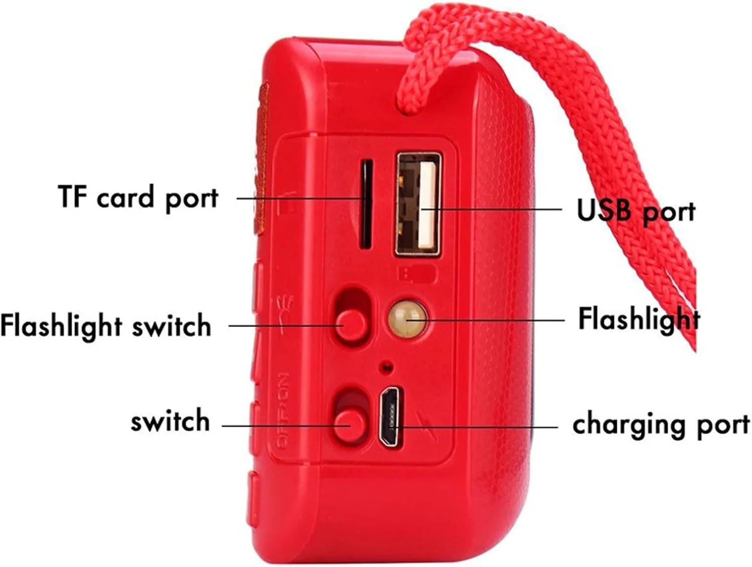 اسپیکر بلوتوثی ZURBAA، بلندگوی قابل حمل، بی سیم، مناسب فضای باز، دارای دسته، چراغ قوه، رادیو FM و ضد آب (رنگ: F) اسپیکر بلوتوثی ZURBAA، بلندگوی قابل حمل، بی سیم، مناسب فضای باز، دارای دسته، چراغ قوه، رادیو FM و ضد آب (رنگ: F)
