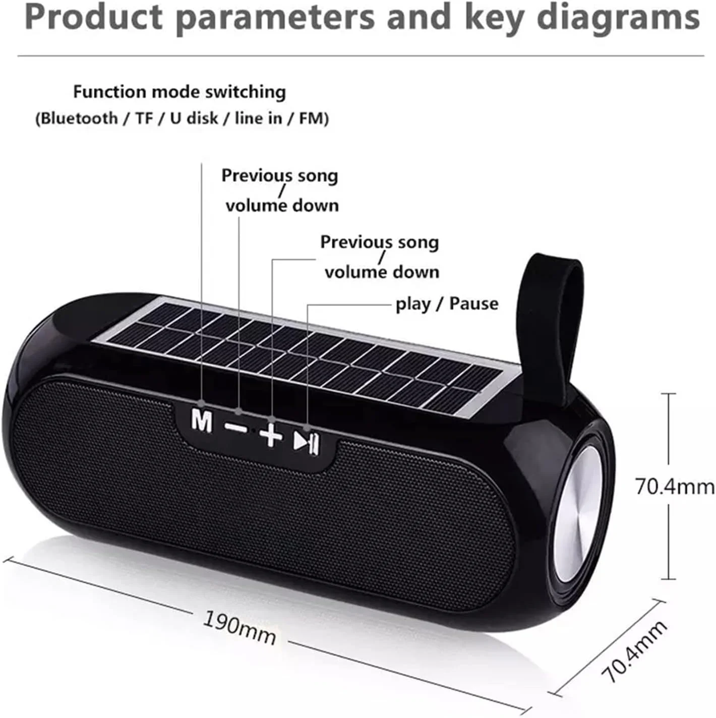 اسپیکر بلوتوثی قابل حمل، ستون استریو بی سیم جعبه موسیقی بلندگو ضد آب مناسب فضای باز (رنگ: آبی تیره) اسپیکر بلوتوثی قابل حمل، ستون استریو بی سیم جعبه موسیقی بلندگو ضد آب مناسب فضای باز (رنگ: آبی تیره)