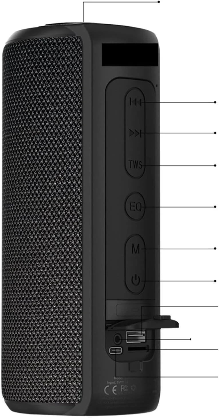 دستگاه پخش صدای ZURBAA، اسپیکر بلوتوثی قابل حمل، ساندبار با صدای باس عمیق، ضد آب دستگاه پخش صدای ZURBAA، اسپیکر بلوتوثی قابل حمل، ساندبار با صدای باس عمیق، ضد آب