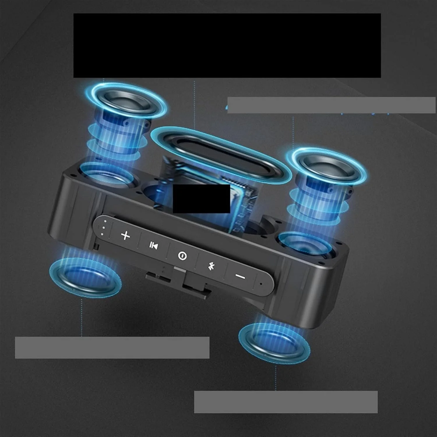 دستگاه پخش صدا ZURBAA اسپیکر بلوتوث فلزی قابل حمل سوپر باس بی سیم بلندگو صدای بلند هندزفری