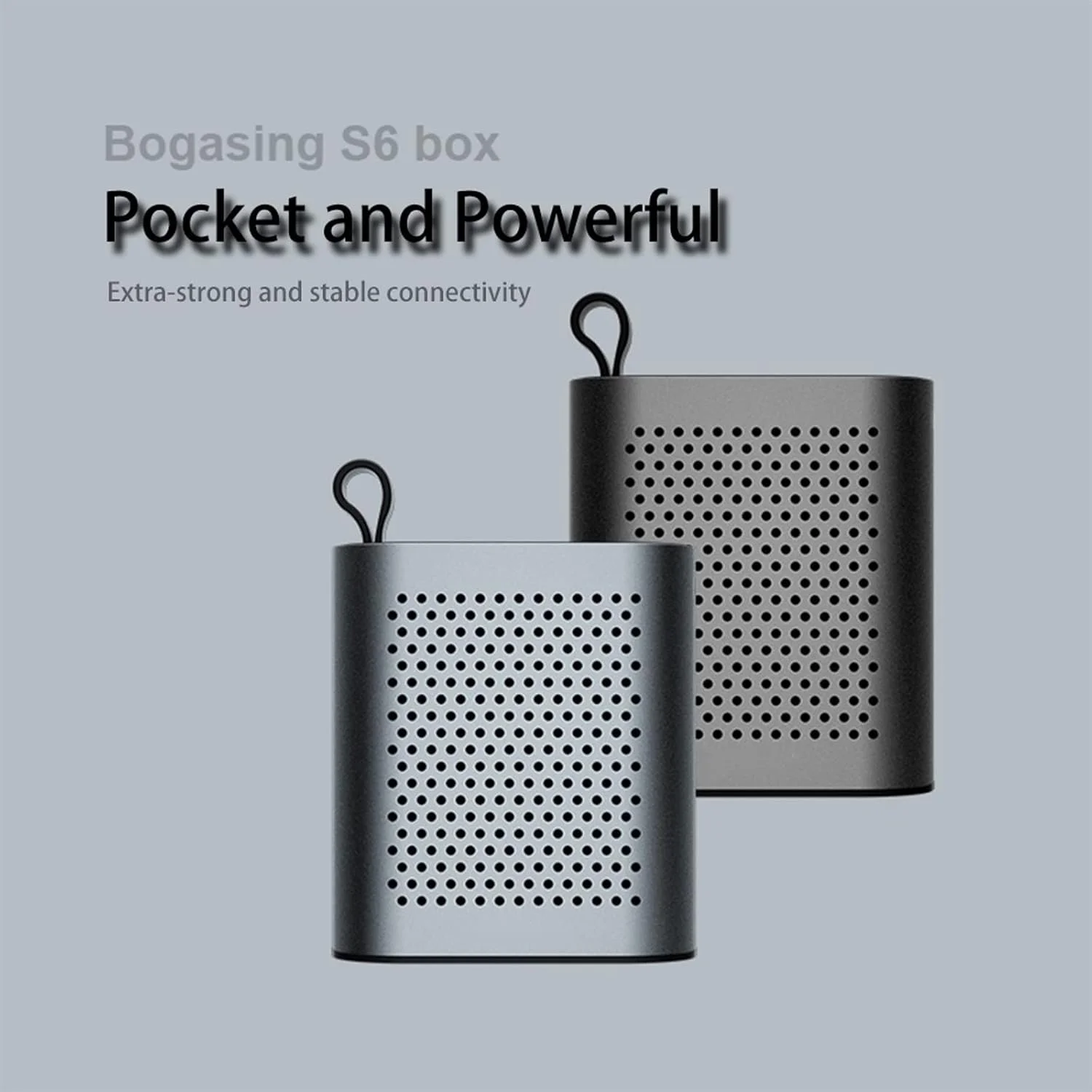 اسپیکر بلوتوثی کوچک ZURBAA با میکروفون، رادیاتور باس، اسپیکر قابل حمل، دارای کیف مسافرتی (رنگ: نقره ای)