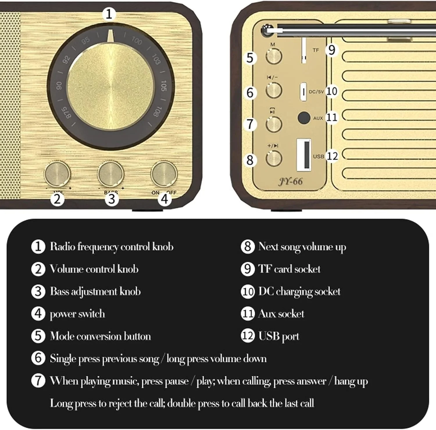 اسپیکر بلوتوثی ZURBAA، رادیو ساب ووفر استریو با صدای فراگیر کلاسیک رترو برای کامپیوتر اسپیکر بلوتوثی ZURBAA، رادیو ساب ووفر استریو با صدای فراگیر کلاسیک رترو برای کامپیوتر