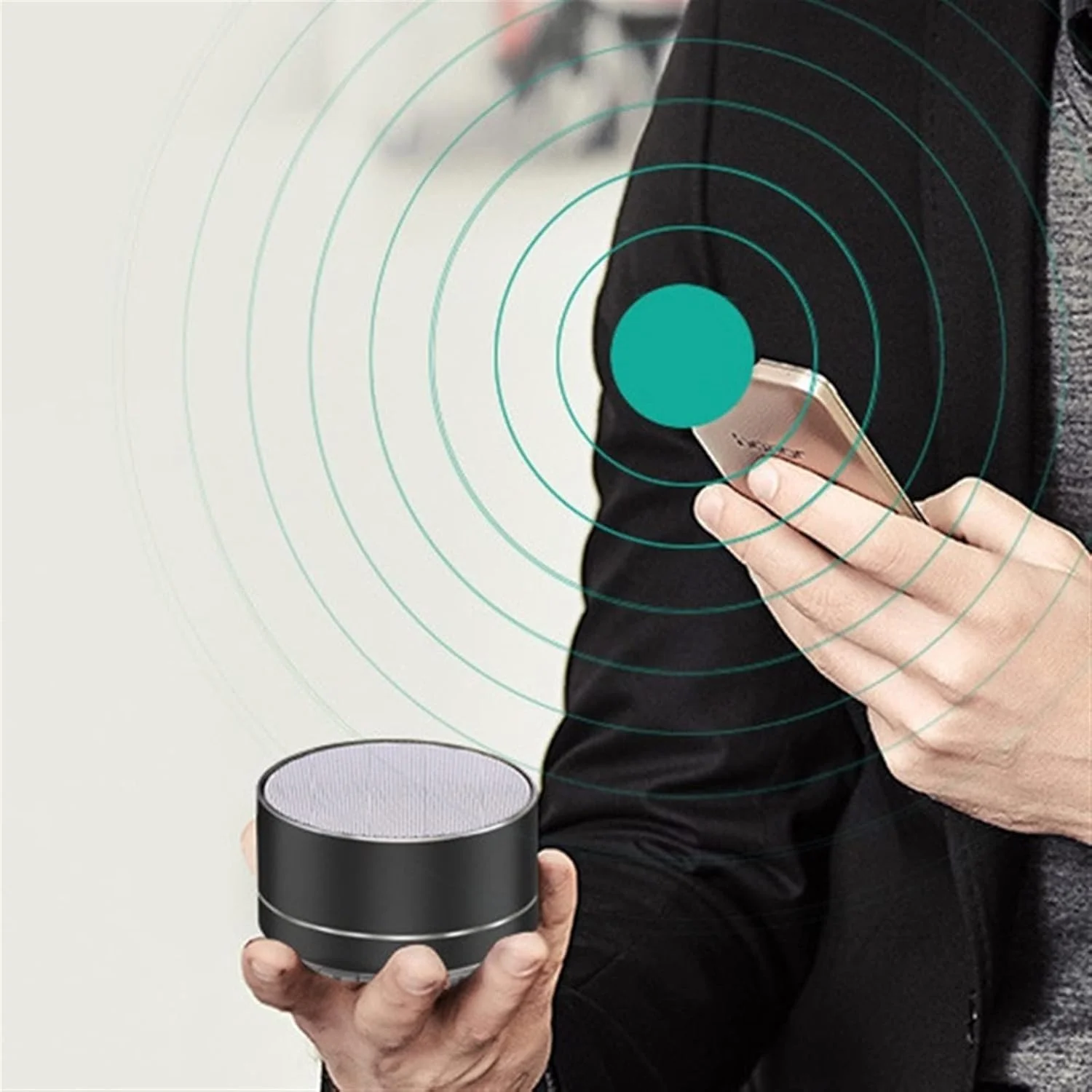 دستگاه پخش صدا ZURBAA بلوتوثی، ساب ووفر فولادی کوچک، اسپیکر بلوتوثی قابل حمل مینی، بی سیم مناسب فضای باز دستگاه پخش صدا ZURBAA بلوتوثی، ساب ووفر فولادی کوچک، اسپیکر بلوتوثی قابل حمل مینی، بی سیم مناسب فضای باز