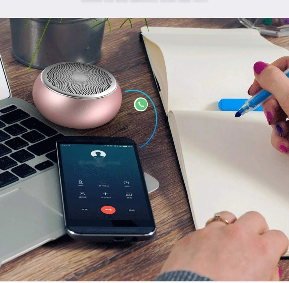 اسپیکر بلوتوثی کوچک قابل حمل ZURBAA، استریو بی سیم واقعی، ساب ووفر، بلندگوی هندزفری با میکروفون برای تلفن های هوشمند (رنگ: صورتی) اسپیکر بلوتوثی کوچک قابل حمل ZURBAA، استریو بی سیم واقعی، ساب ووفر، بلندگوی هندزفری با میکروفون برای تلفن های هوشمند (رنگ: صورتی)