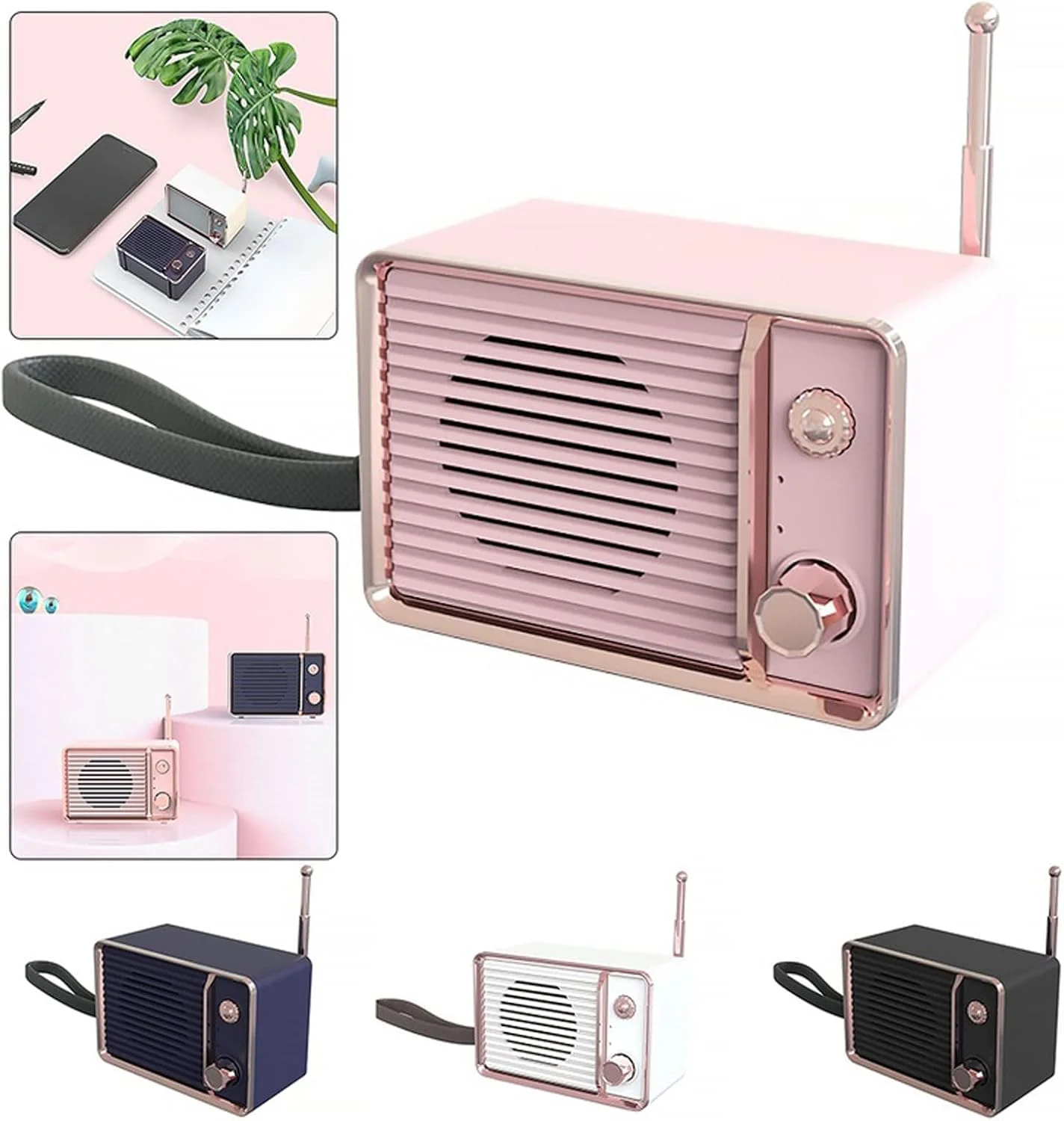 اسپیکر بلوتوثی رادیو قدیمی ZURBAA، صورتی، استریو بی سیم، اسپیکر قابل حمل با صدای قدرتمند، کارت TF (رنگ: Hortelé) اسپیکر بلوتوثی رادیو قدیمی ZURBAA، صورتی، استریو بی سیم، اسپیکر قابل حمل با صدای قدرتمند، کارت TF (رنگ: Hortelé)