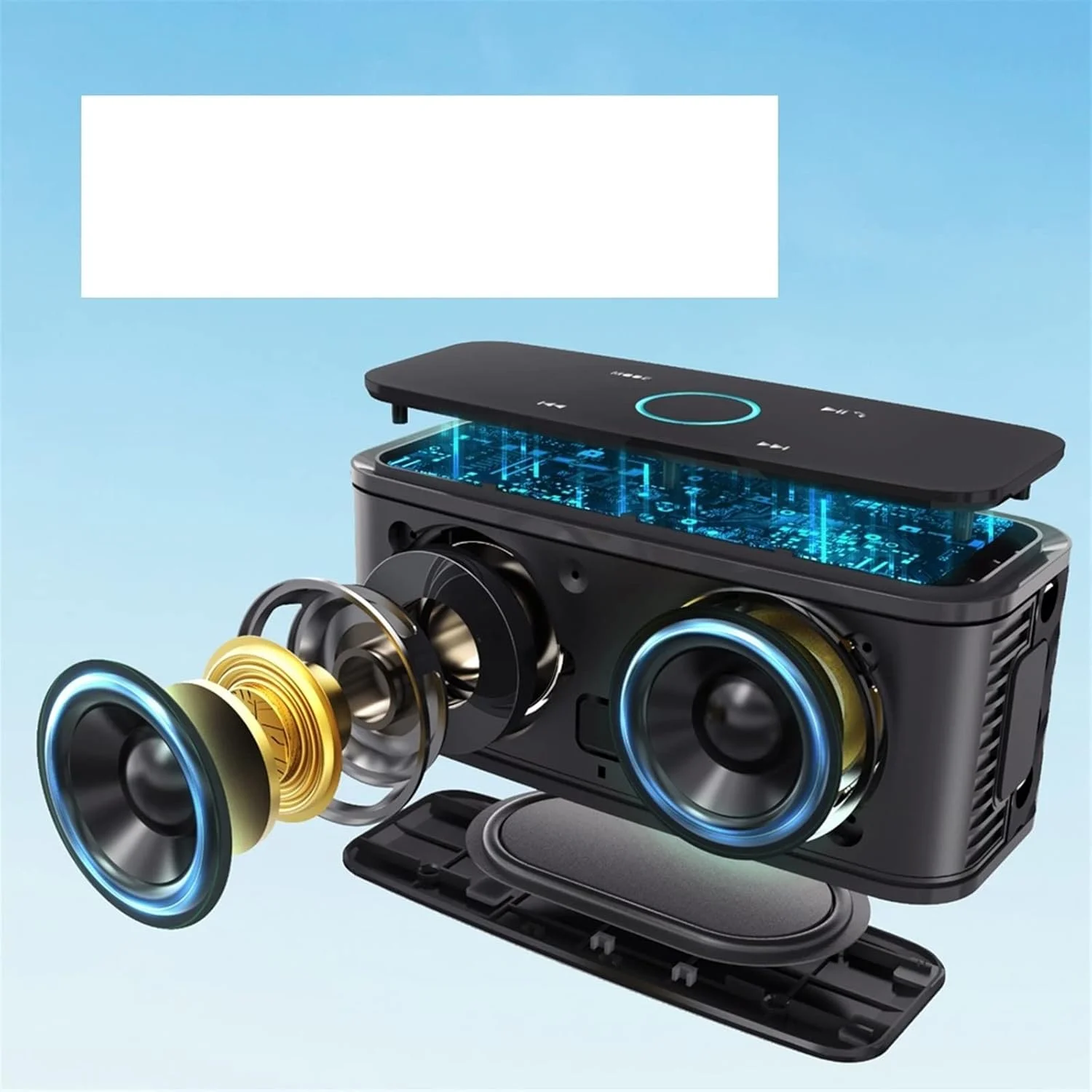 اسپیکر بلوتوثی بی سیم کامپیوتر ZURBAA، ضد آب، استریو و قابل حمل