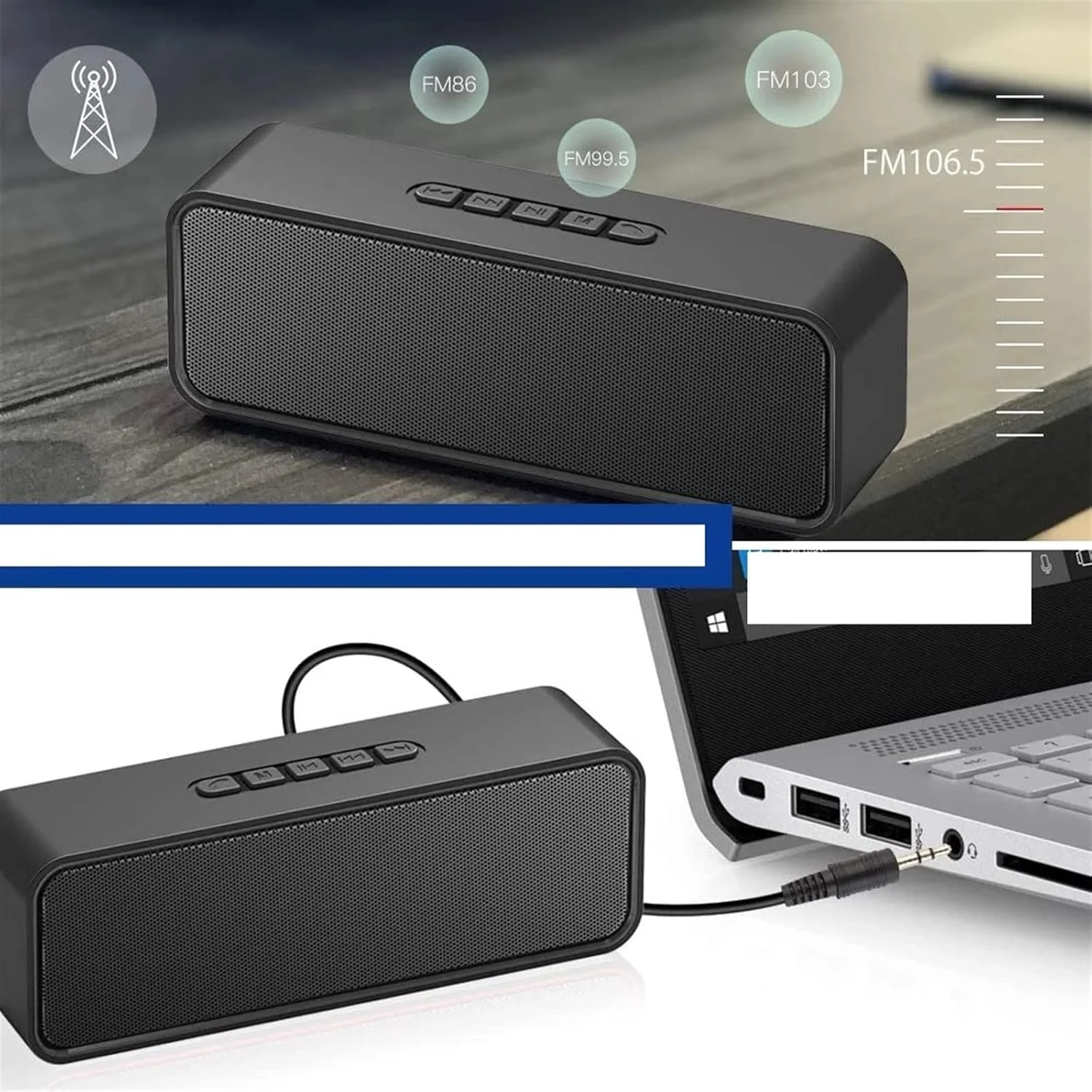 دستگاه پخش صدا اسپیکر بلوتوثی ساب ووفر مینی صوتی قابل حمل